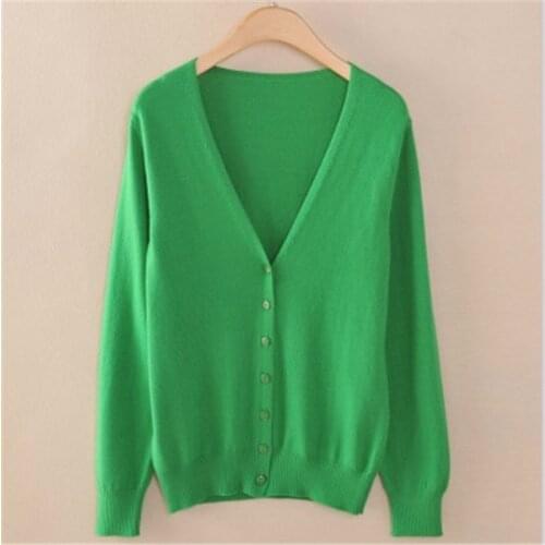 Knit Cardigan Women Spring Female Single-breasted Casual Tops Jackets Solid Color Long Sleeve Short Sweater Coat