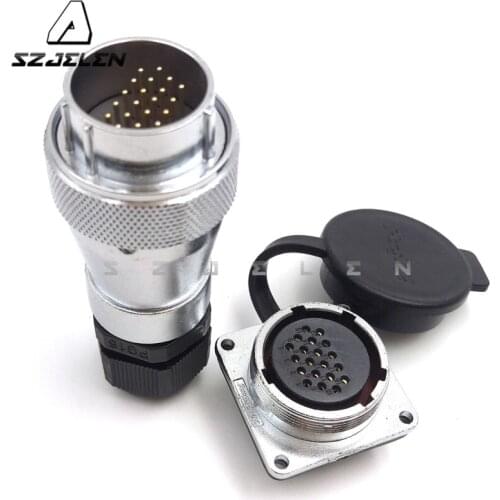 SZJELEN WF28 series 20 pin connector, IP67,LED 20 pin Waterproof Power Cable Connector, panel mounting