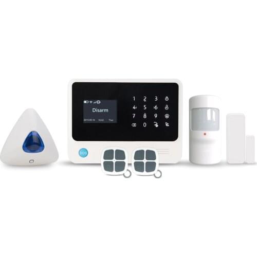 3G GSM WIFI GPRS alarm system 433mhz wireless APP control intruder alarm work with wireless indoor flash siren alarm kit