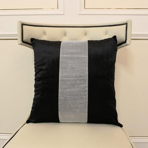 45x45cm Drilling Pillowcase Modern Simple Diamond Decorative Pillow Case Chair Waist Velvet Fabric Pillows Cover Home Textile
