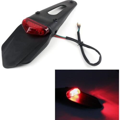Areyourshop Universal For Honda CBR1000RR for Yamaha FZ-07/MT-07 LED Rear Fender Brake Tail Light For Dirt Bike Dual Sport