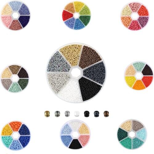 Box Set 2mm 3mm Charm Czech Glass Seed Beads DIY Bracelet Necklace Round Beads For Jewelry Making Kit DIY Earring Necklace