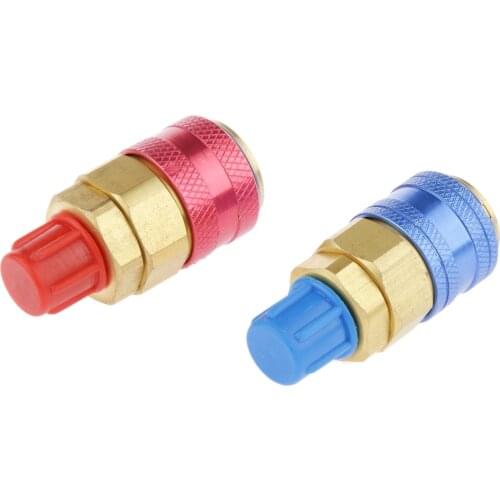 DIY A/C R134a High &Low Quick Connector Adapter Coupler Car Automotive