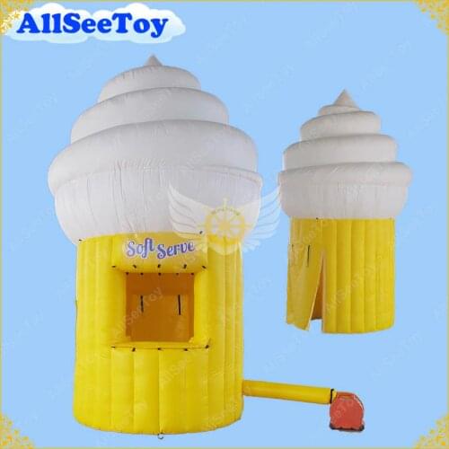 Hot Selling Inflatable Kiosks in Ice Cream Shape, CE or UL certificated Blower included,Free Shipping