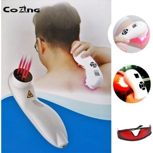 China factory SOFT LASER THERAPY INSTRUMENT with 650nm and 808nm and 13 laser beams for the PAIN RELIEF THERAPY, SPORT INJURIES