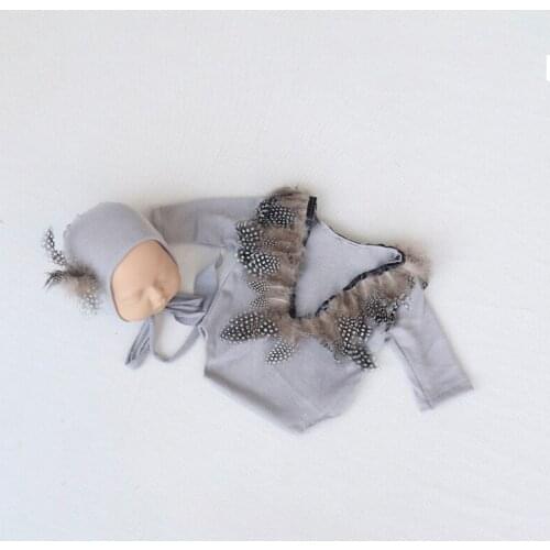 Toddler Baby Feather Romper Infant Newborn Baby Hat Long Sleeve Jumpsuit Baby Girls And Boys Clothes Baby Costumes