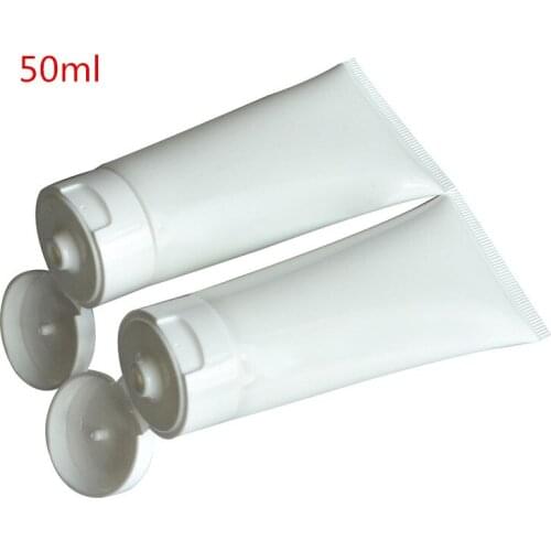 100pcs/Pack 50ml Cosmetic Emulsion Hose Tube Flip Cap Design Facial Beauty Accessories Cleansing Cream Storage Containers
