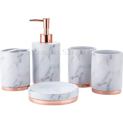 Creative bathroom ceramic bathroom wash and gargle set hotel bathroom supplies gargle cup
