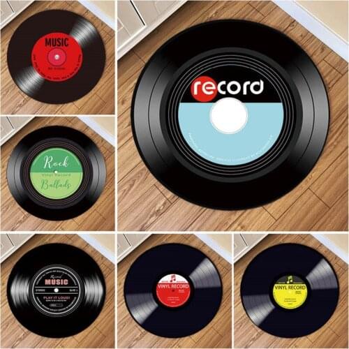 11 types round rug 3d rugs vinyl record printed rugs rug for bedroom living room anti slip home decor