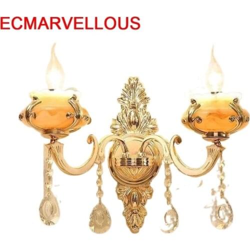 Bedroom Wandlampe Mural Interieur Lampara De Sconce Crystal Aplique Luz Pared Light For Home Applique Murale Luminaire Wall Lamp