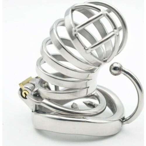 Stainless Steel Male Chastity Large Cage With Base ArcRing Devices C274-1 male chastity chastity cage cock rings