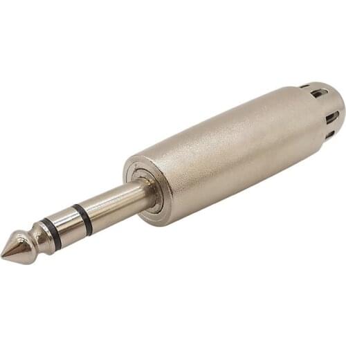 1Pcs Nickel Plated XLR Connector 3Pin XLR Female Jack Socket to 1/4" 6.5mm Male Plug Stereo Microphone Audio Speaker Adapter
