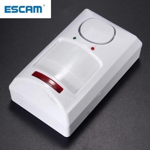 ESCAM NEW Portable IR Wireless Motion Sensor Detector + 2 Remote Home Security Burglar Alarm System Easy To use