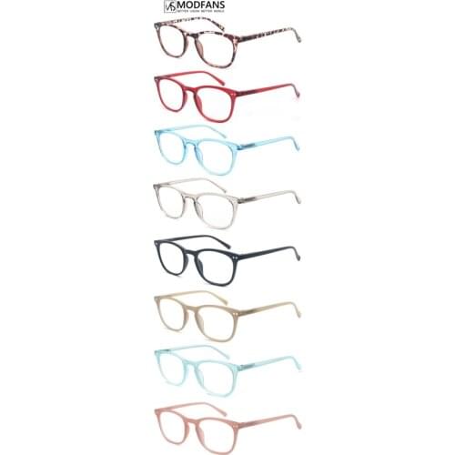 MODFANSR Reading Glasses Women Colorful Frame Readers Ladies Lightweight Flexible Spring Hinge Presbyopic Eyeglasses