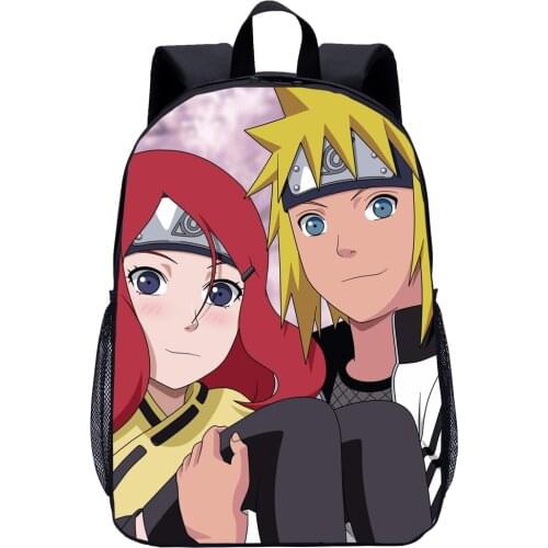 Popular Comic Characters Anime Uchiha Sasuke Cosplay Backpack School Children Schoolbag For Boys Cute Bookbag
