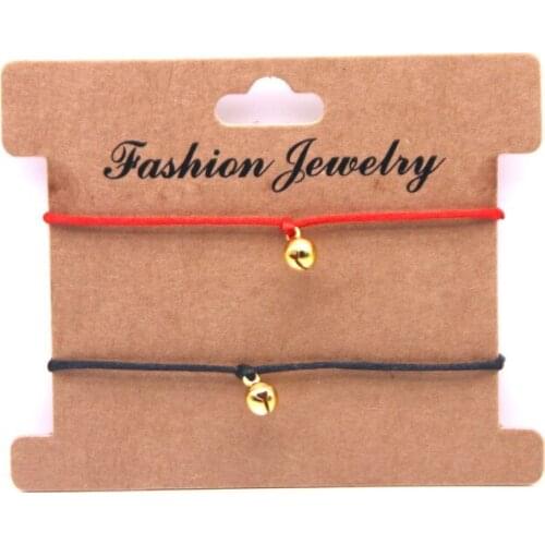 Adjustable Couple Braided Rope Bangles & Bracelet Fashion Jewelry Handmade Braided Rope With Small Bell Bracelet for Women & Men