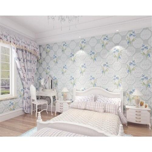 Beibehang Relief Wallpaper Simple Rural Pastoral Eco Nonwovens 3d Wallpaper Living Room Bedroom TV Background papel de parede