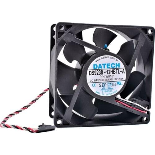 COOLING REVOLUTION DS9238-12HBTL-A 9238 92x92x38mm 9cm 12V 2.00A Thermal temperature control server cooling fan