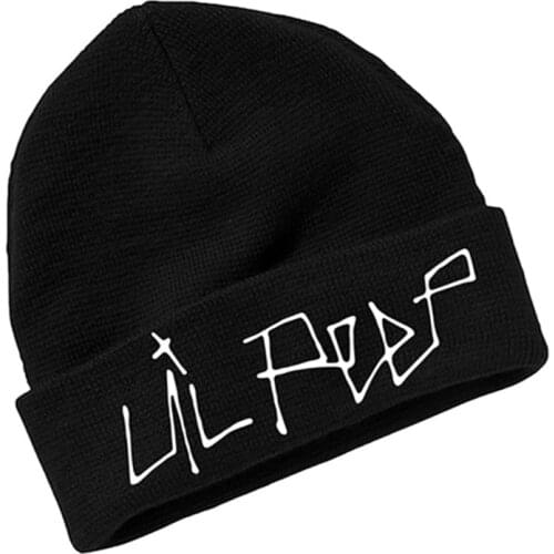 Lil Peep Beanie Embroidery Wool Men Women Fashion Headgear Embroidery Keep Warm Winter Unisex Hip Hop Hat Knitted Cap