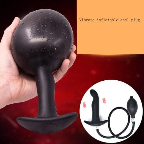 Adult products vibrate inflatable anal plug silicone anal dilator separated wear anal plug anal masturbation sex toys