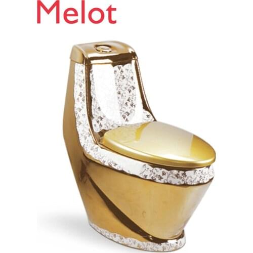 Bathroom gold plated color wc toilet bowl ceramic gold toilet