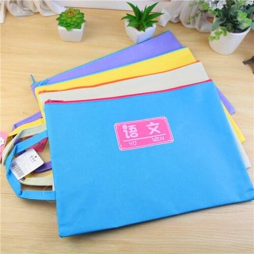 1 Pcs A4 Bag Fabric Folder For Documents Stationery 34*24.5cm Document Bag School Supplies