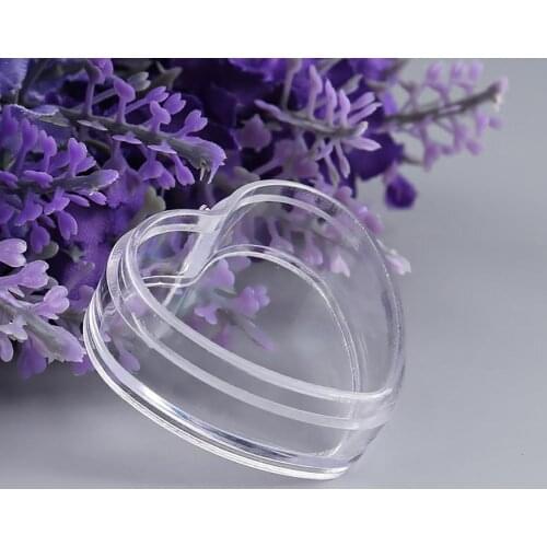 Clear Plastic Empty Cosmetic Lip Balm Cream Pot Jar Container Cream Box Clear 4g Box Shape Container Bottles Heart Face Cos T5Y8