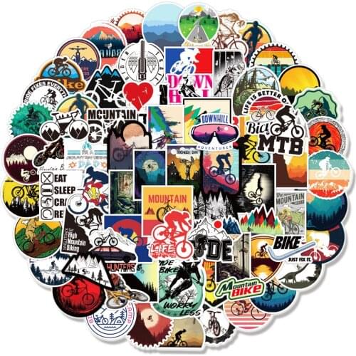 100PCS/Pack Mountain Bike Graffiti Stickers For Laptop Notebook Skateboard Computer Luggage Car Sport Decal Sticker Toy