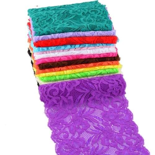 14.5cm Soft Elastic lace ribbon European Lace Fabric DIY Handmade Material Trimming Garment sewing embroidery dress Accessorie