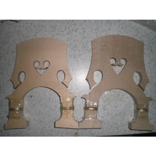 2 PCs Double Bass Bridge including 1 pcs 3/4 & 1 pcs 4/4 all adjustable bass bridge