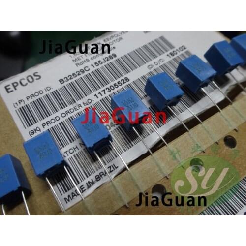 20PCS NEW EPCOS B32529C155J289 1.5UF 63V PCM5 155/63V B32529 1.5uf/63v p5mm 1u5 1500NF 63VDC 63V1.5UF 1u5j63v
