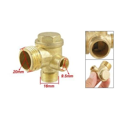 2015 Hot New Gold Tone 3/8" Female Thread Tube Connector Air Compressor Check Valve