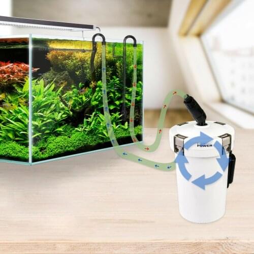 220V 6W Ultra-quiet Sunsun HW-602B HW-603B Aquarium Filter Pump 4-stage External Canister Filter Bucket for Fish Tank Filtration
