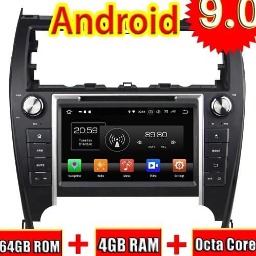 TOPNAVI Octa Core Android 9.0 Car DVD Multimedia Player For TOYOTA CAMRY 2012 Autoradio GPS Navigation Audio Stereo 4+64G 2 Din