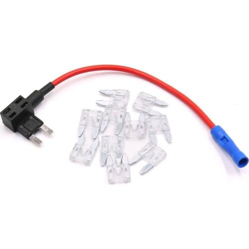 Uxcell Auto Car Add-A-Circuit Standard 25A ATM APM Mini Blade Style Fuse Holder Tap