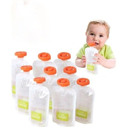BPA Free Baby Food Storage Bags Make Organic Food Fresh For Newborn Toddler Squeeze Fruit Juice Pouch 10pcs-50pcs