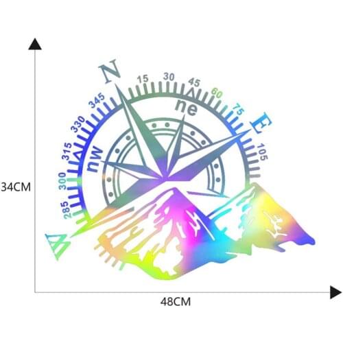 D-1100 Laser PVC Mountain Compass Navigation Car Door Hood Body Decal Sticker наклейки на авто автомобильные товары Accessories