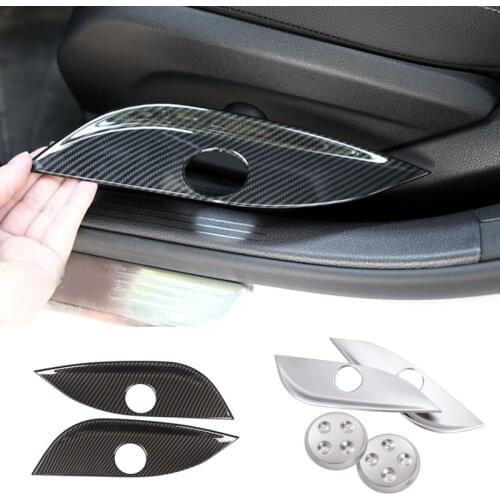 For Mercedes Benz E C GLC GLS Class W212 W205 Carbon Fiber Texture 2pcs Car Interior Seat Adjust Panel Switch Button Cover