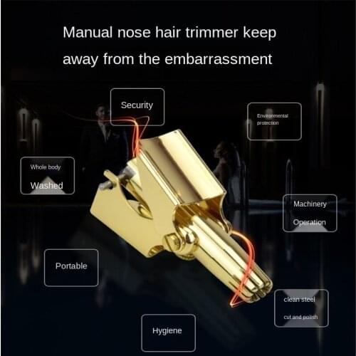 For Men Razor Trimmer Beard Nose Hair Hair Removal in The Nose Hair Cutter High-grade Stainless Steel Manual Power Type