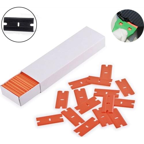 EHDIS 100pcs 1.5"Plastic Razor Blade for Scraper Glass Dirt Cleaning Tool Window Tinting Squeegee Vinyl Wrapping Sticker Remover
