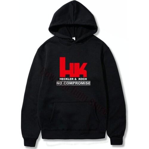 Hk Heckler Koch Logo No Compromise Mens Fashion Hoodies Spring Autumn Male Casual Men and women Sweatshirt hoody Top