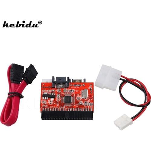Kebidu 2 in 1 SATA to IDE Adapter IDE to SATA Converter 40 pin 2.5" inch Hard Disk Driver Support for ATA 133 100 HDD CD DVD