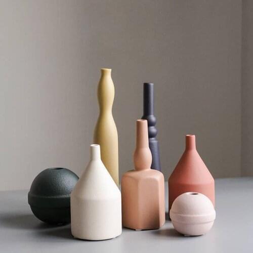 Nordic creative Morandi Vase Decoration Ceramic home living room desktop decoration dry flower plant flower arrangement