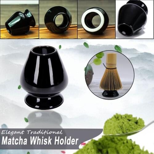 Cone Black Japanese Matcha Whisk Holder Used Whisk Reshaper Bamboo Chasen Stand Japan Tea Ceremony Tools GiftSet Whisk Placer