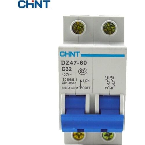 Chint Air Switch Miniature Circuit Breaker DZ47-60 2P C32