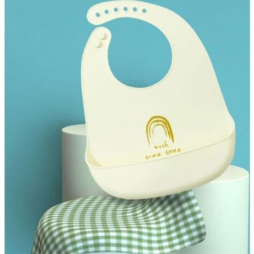 Reusable Waterproof Baby Bib Food Grade Silicone Infant Meal Pouch Easily Wipe Clean Anti Stains Toddler Feeding Bibs Baby 69HE