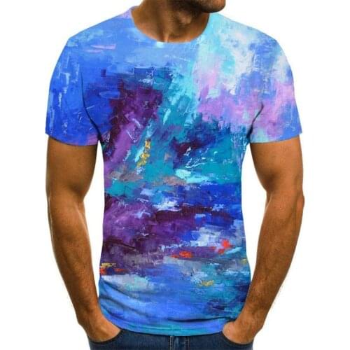 2020 new mens 3d T-shirt color printing summer shirt T-shirt brand T-shirt increase size short sleeve funny shirt