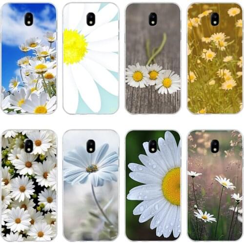 22H Daisies Background Soft Silicone Tpu Cover phone Case for Samsung j3 j5 j7 2016 2017 a3 2016 a5 2017 a6 2018