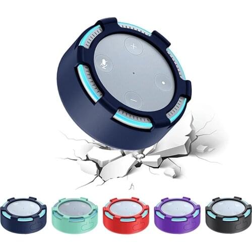 Newest Silicone Case For Echo Dot 2 Speaker Bluetooth Audio rubber Box Protective Cover cases Anti-fall Dustproof Accessories