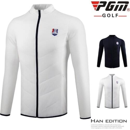 Send Socks PGM Men Golf Apparel Autumn Winter Thicken Warm Jacket Lightweight Down Clothing Outdoor Training Competition Jersey